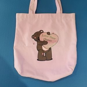 Pink tote cotton bag